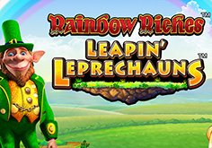 Rainbow Riches Leapin Leprechauns Pokie Logo