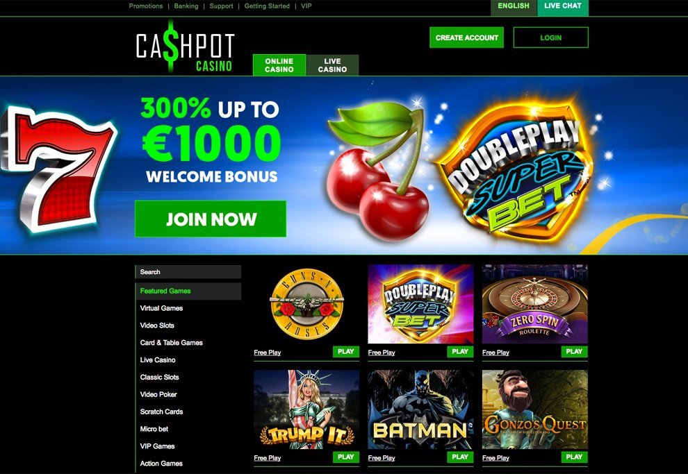 Reseña de Cashpot Casino 1