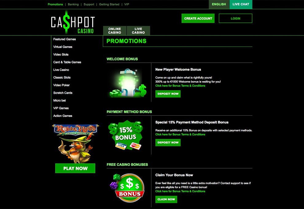 Cashpot Casino 评论 3