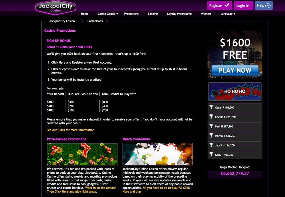 Revisão do Jackpot City Casino 2