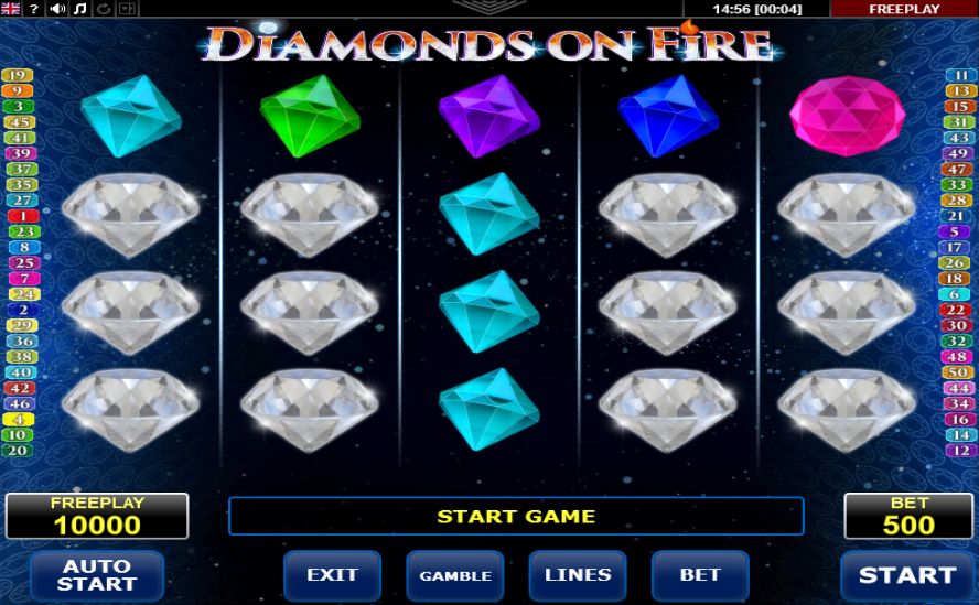 Diamonds On Fire Pokie