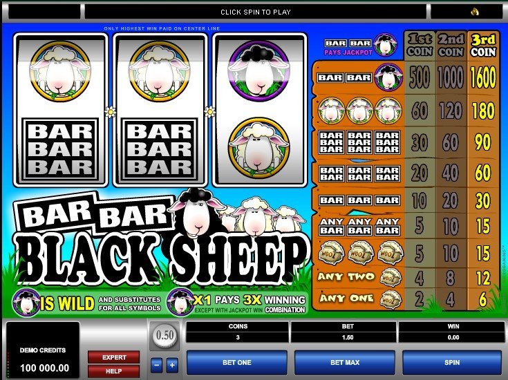 Bar Bar Bar Black Sheep Pokie