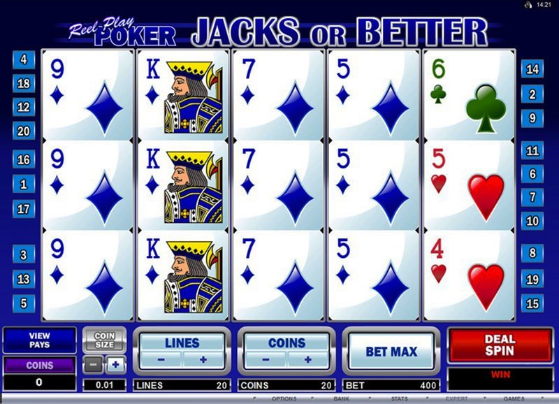 Reel Play Poker Jacks Or Better Pokie