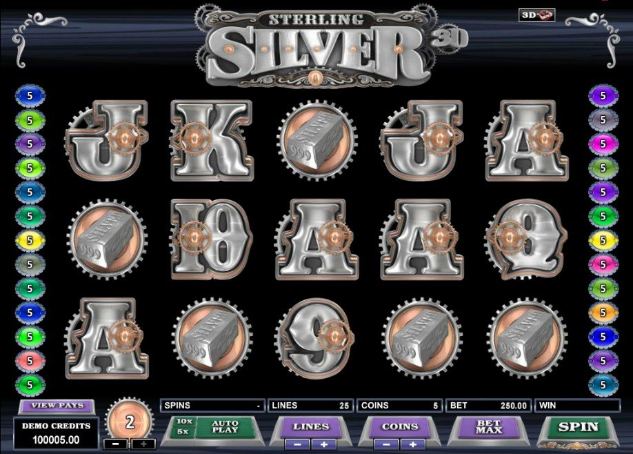 Sterling Silver 3d Pokie