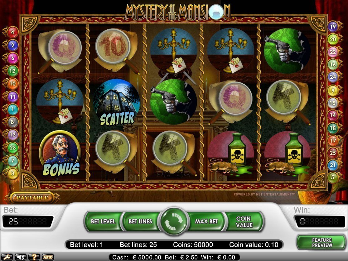 Mystery At The Mansion Pokie