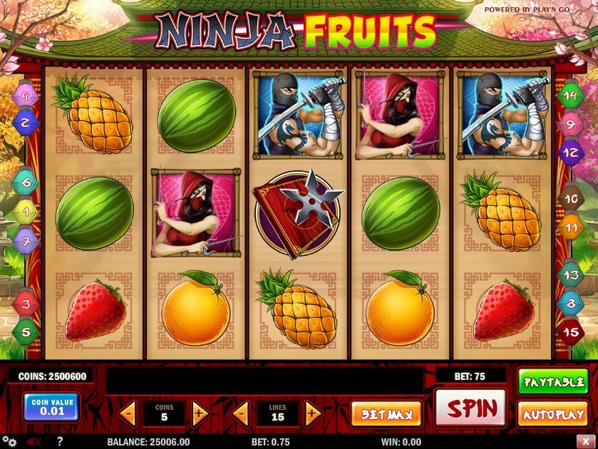 Pokie Frutas Ninja