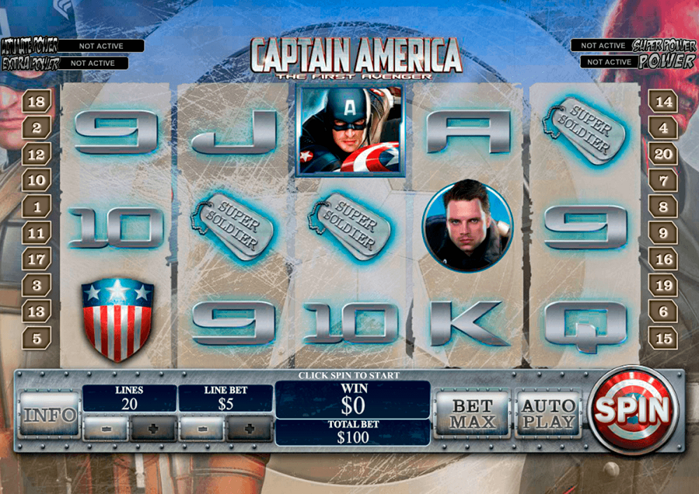 Pokie del Capitán América