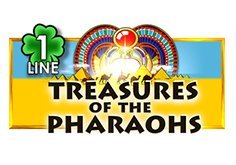 Treasures Of The Pharaohs 1 Line Pokie Logo