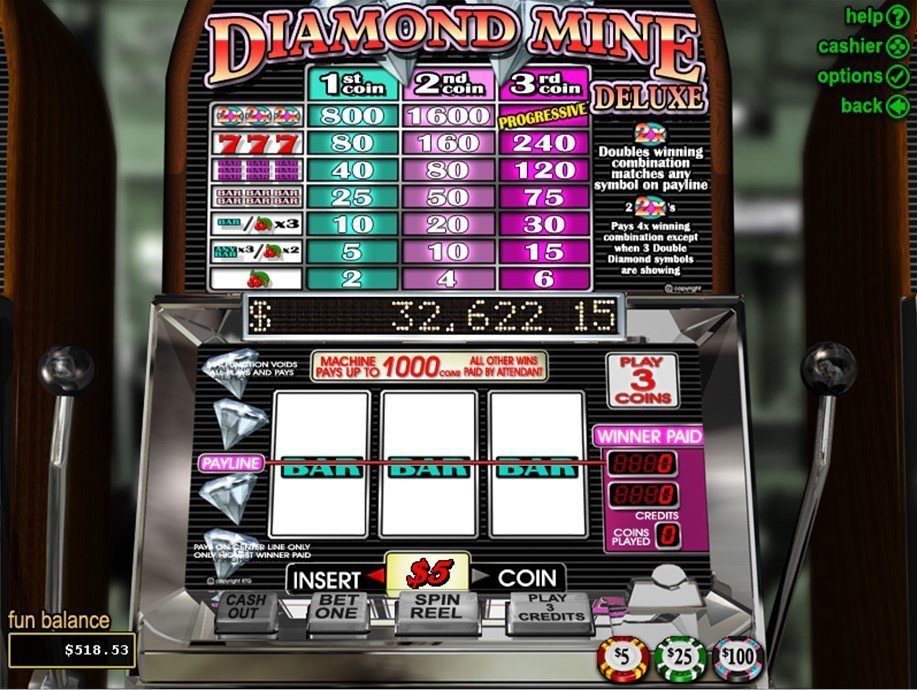 Diamond Mine Deluxe Pokie