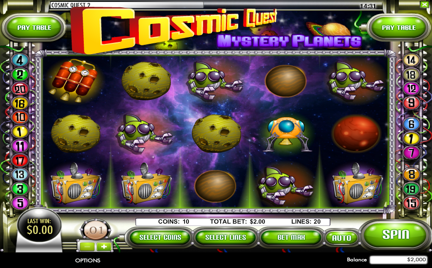Cosmic Quest Mystery Planets Pokie