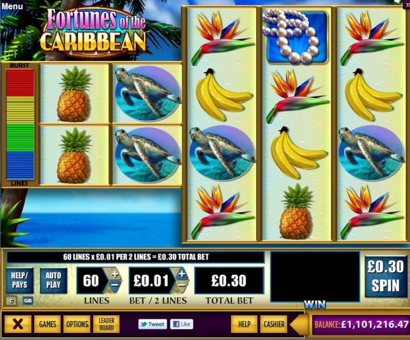 Fortunes Of The Caribbean Pokie